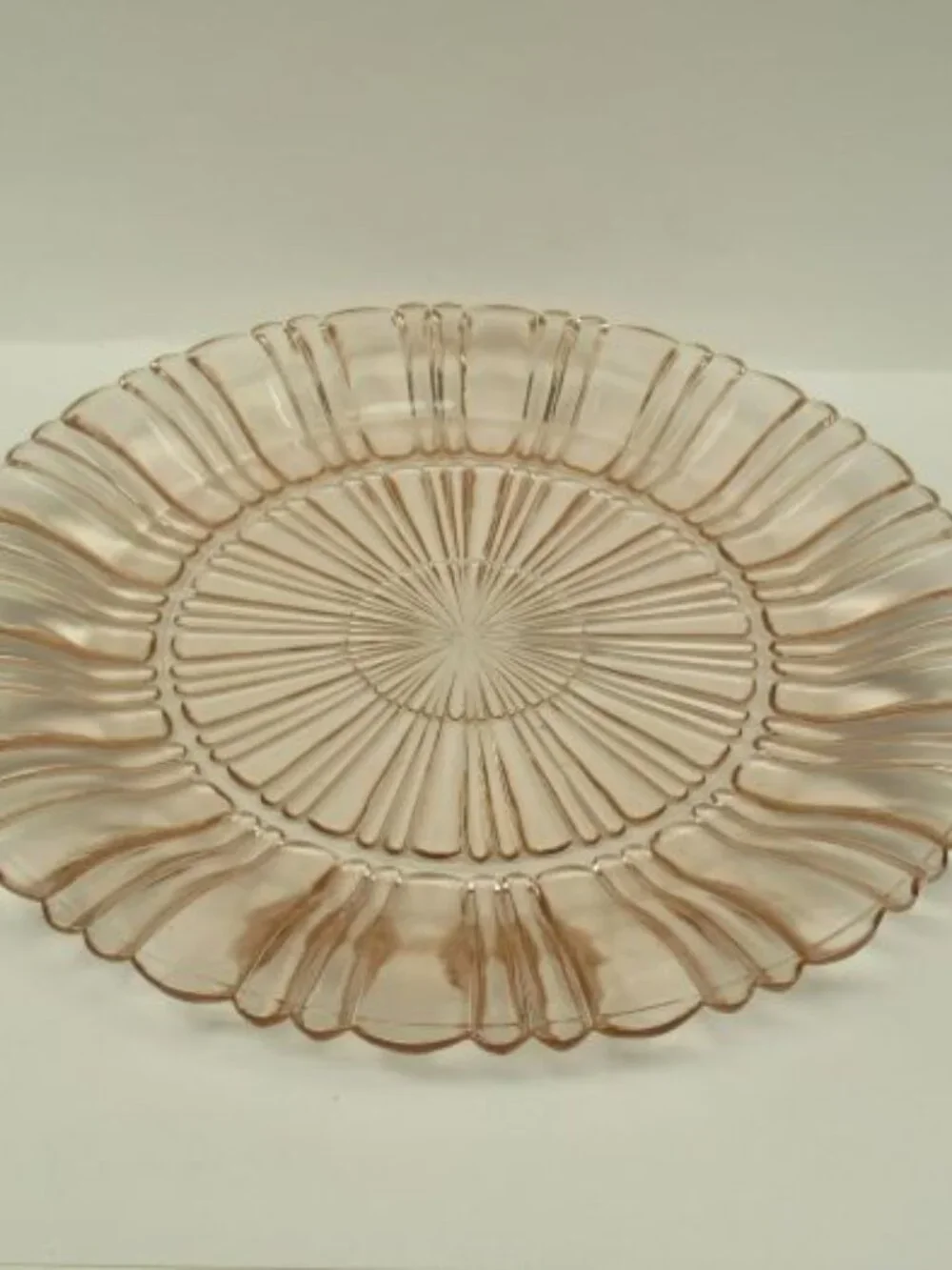 Hocking Depression Glass Pink OLD CAFE 9 3/4 Inch Dinner Plate